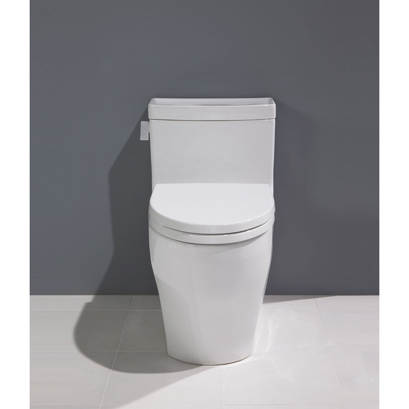 Toto Legato Universal Height Skirted 1.28 GPF Elongated OnePiece Toilet with CeFiONtect (Seat
